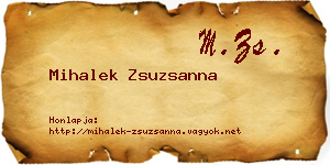 Mihalek Zsuzsanna névjegykártya